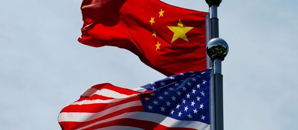 Banderas de EEUU y China - Sputnik Mundo