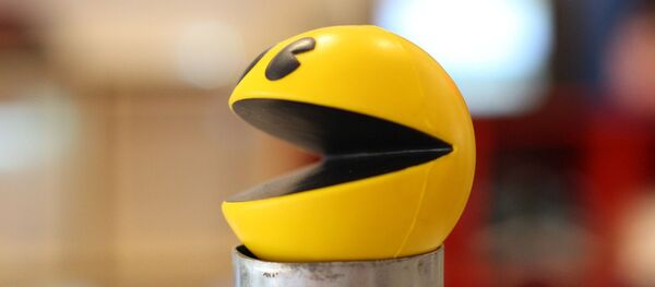 Una figura tridimensional de Pacman, el videojuego lanzado en 1980. Imagen referencial - Sputnik Mundo