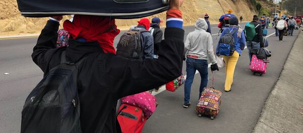 Migrantes venezolanos en Ecuador  - Sputnik Mundo