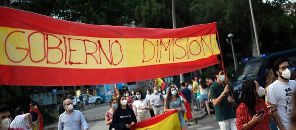 Protesta contra el Gobierno español - Sputnik Mundo