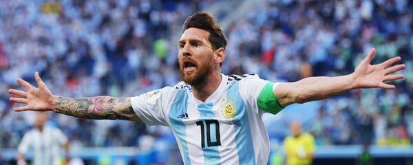 Lionel Messi, delantero de la selección argentina de fútbol - Sputnik Mundo