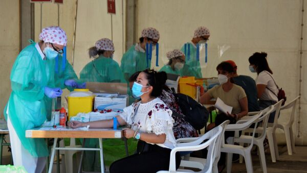 Carpa en el recinto ferial de Torrejón de Ardoz para la campaña de test masivos.  - Sputnik Mundo