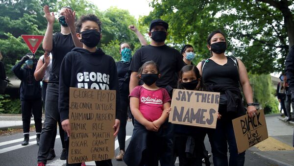 Manifestantes en Seattle - Sputnik Mundo