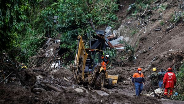 Consecuencias del alud en el municipio Santo Tomás, El Salvador Consecuencias del alud en el municipio Santo Tomás, El Salvador - Sputnik Mundo