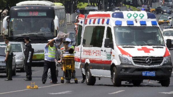 Una ambulancia china (archivo) Una ambulancia china (archivo) - Sputnik Mundo