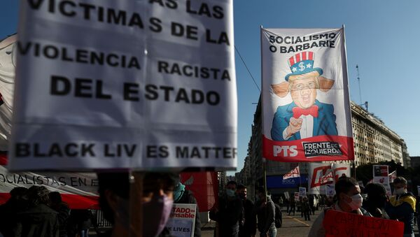 Protestas contra violencia policial en Argentina - Sputnik Mundo