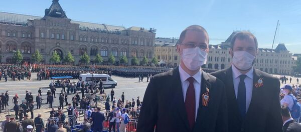 Jorge Arreaza, canciller venezolano en el Desfile de la Victoria en Moscú, Rusia - Sputnik Mundo