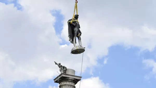 Estatua del expresidente de EEUU John C. Calhoun en Charleston