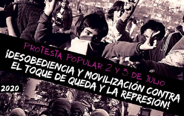 Afiche de llamado a jornada de protesta 2 y 3 de julio, Chile - Sputnik Mundo