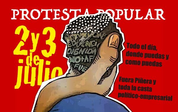 Afiche de llamado a jornada de protesta 2 y 3 de julio, Chile - Sputnik Mundo