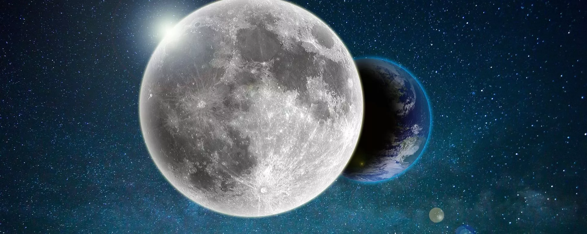 La Luna y la Tierra (ilustración) La Luna y la Tierra (ilustración) - Sputnik Mundo, 1920, 09.07.2021