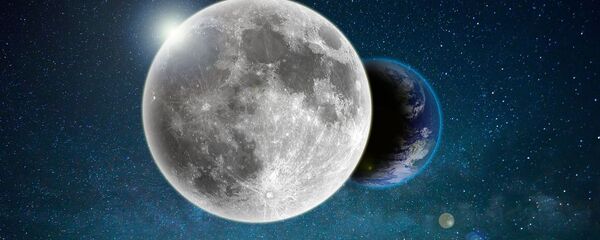 La Luna y la Tierra (ilustración) - Sputnik Mundo