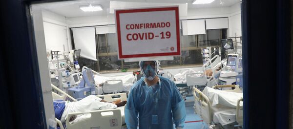 Un hospital con enfermos de COVID-19 en Santiago, Chile - Sputnik Mundo