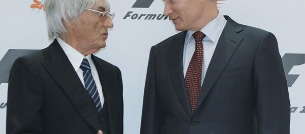 Vladímir Putin y Bernie Ecclestone - Sputnik Mundo