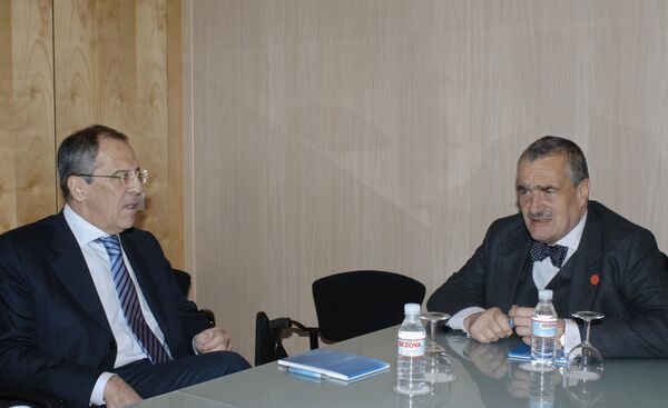 Ministros de Asuntos Exteriores Serguei Lavrov y Karel Schwarzenberg. Archivo - Sputnik Mundo