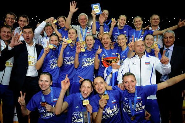 Selección femenina de Rusia gana el campeonato mundial de voleibol Selección femenina de Rusia gana el campeonato mundial de voleibol - Sputnik Mundo