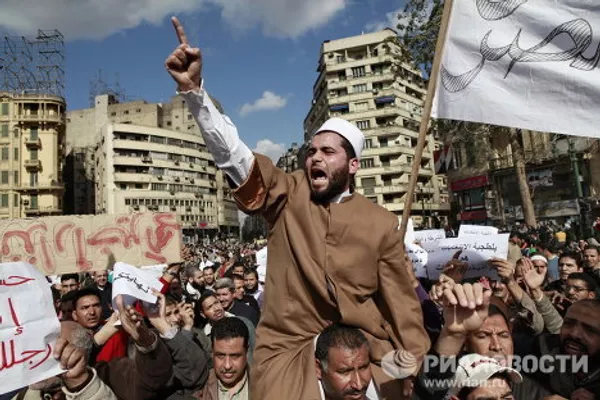 Manifestaciones en las calles de la capital de Egipto Manifestaciones en las calles de la capital de Egipto - Sputnik Mundo