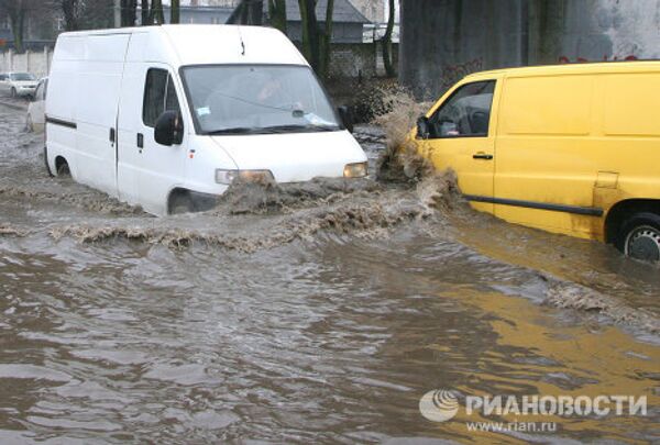 Secuelas de riadas en la ciudad rusa de Kaliningrado - Sputnik Mundo