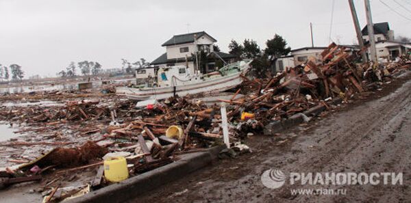 Situación en la ciudad de Natori afectada por el seísmo - Sputnik Mundo