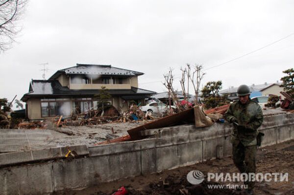 Situación en la ciudad de Natori afectada por el seísmo - Sputnik Mundo