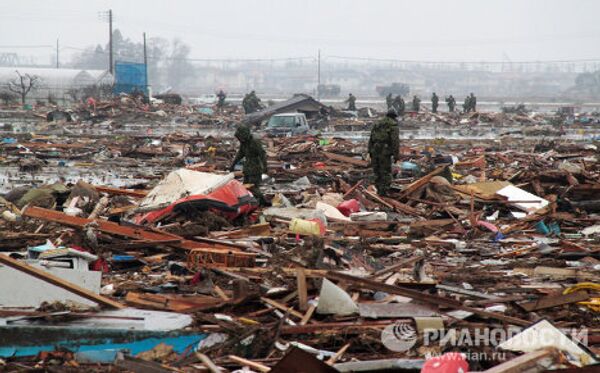 Situación en la ciudad de Natori afectada por el seísmo - Sputnik Mundo