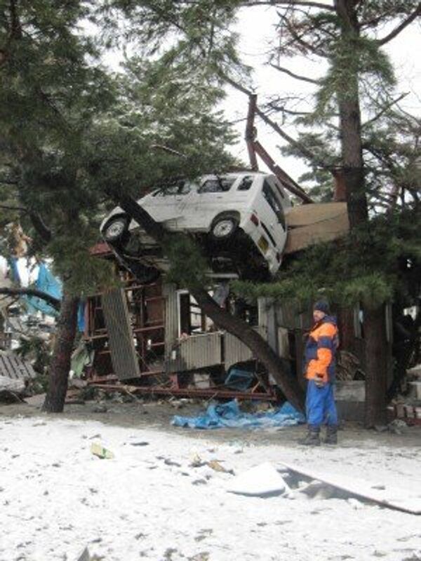 La destruida ciudad Sendai, donde trabajan socorristas rusos - Sputnik Mundo