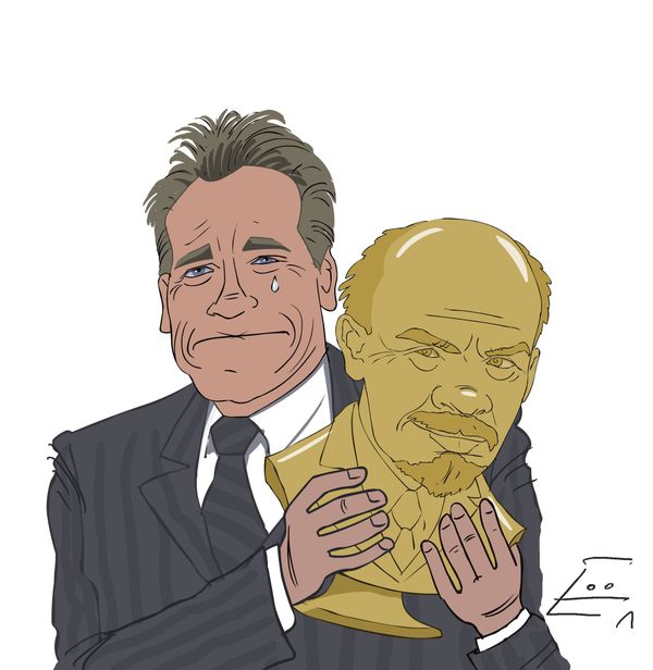 Schwarzenegger y el busto de Lenin Schwarzenegger y el busto de Lenin - Sputnik Mundo