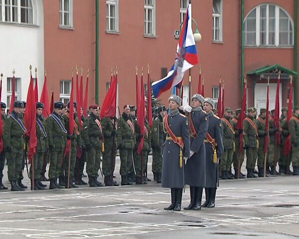 Portaestandartes rusos ensayan para desfilar el 9 de Mayo - Sputnik Mundo