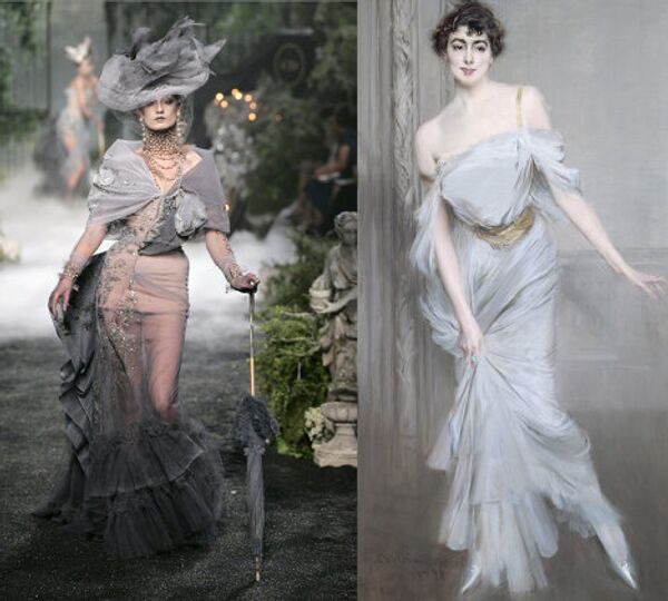 Alta moda y arte. Historia de la Casa Dior en una exposición inaugurada en Moscú Alta moda y arte. Historia de la Casa Dior en una exposición inaugurada en Moscú - Sputnik Mundo