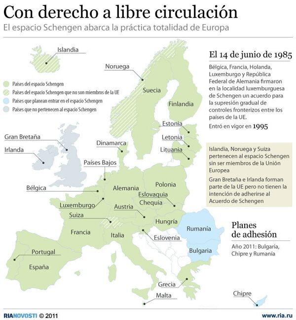 Espacio Schengen Espacio Schengen - Sputnik Mundo