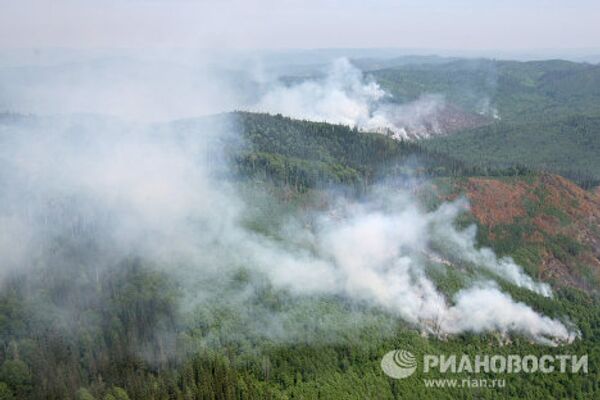 Lucha contra incendios forestales en el Territorio de Krasnoyarsk  - Sputnik Mundo