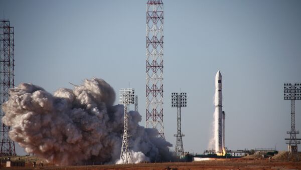 El lanzamiento del cohete portador de fabricación ucraniana Zenit-3 desde el cosmódromo Baikonur (archivo) - Sputnik Mundo