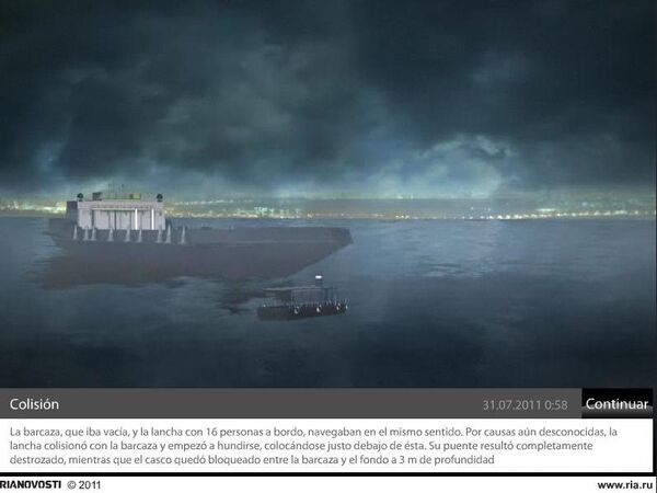 Naufragio de una lancha de paseo en el río Moscova - Sputnik Mundo