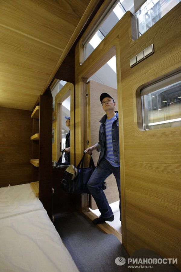 “Cajón de dormir” en el aeropuerto Sheremétievo de Moscú - Sputnik Mundo