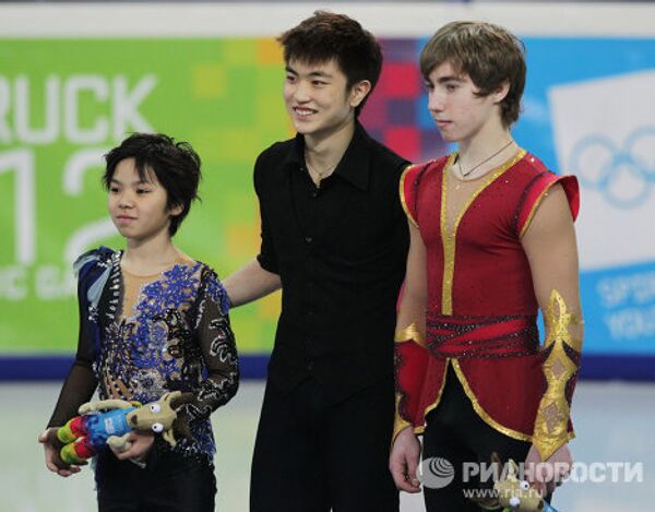 Triunfadores de las competiciones de patinaje artístico en las Olimpiadas Juveniles de Invierno 2012 - Sputnik Mundo