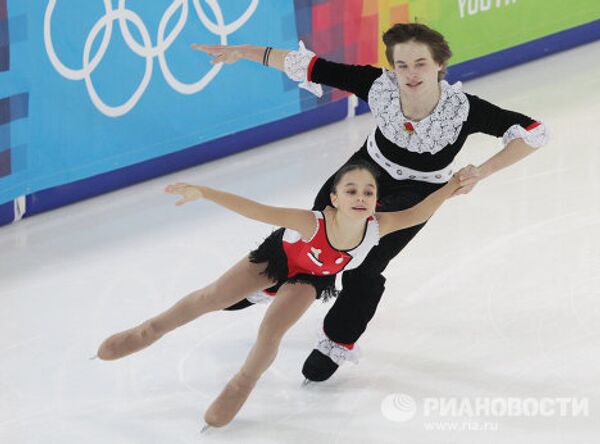 Triunfadores de las competiciones de patinaje artístico en las Olimpiadas Juveniles de Invierno 2012 - Sputnik Mundo