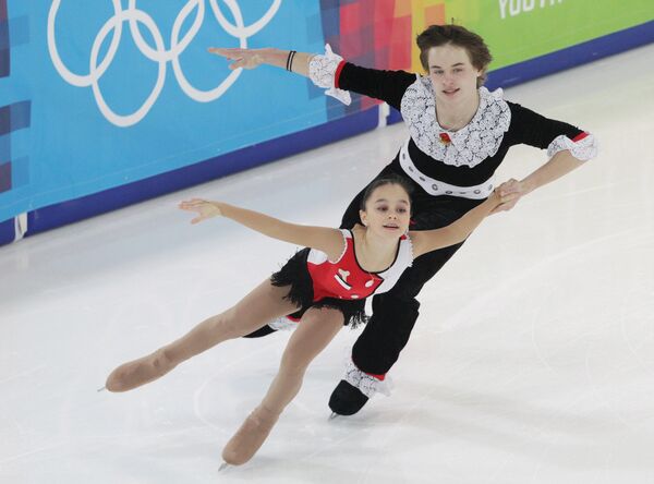 Triunfadores de las competiciones de patinaje artístico en las Olimpiadas Juveniles de Invierno 2012 - Sputnik Mundo