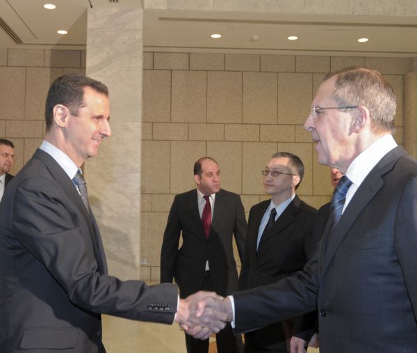 Bashar Asad y Serguei Lavrov Bashar Asad y Serguei Lavrov - Sputnik Mundo