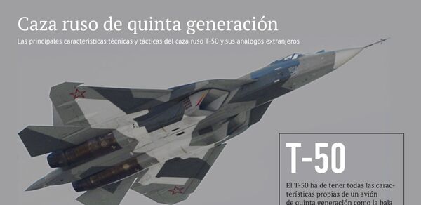 Caza ruso de quinta generación T-50 - Sputnik Mundo