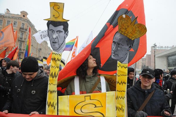 Manifestación opositora reúne a unas 800 personas en San Petersburgo - Sputnik Mundo