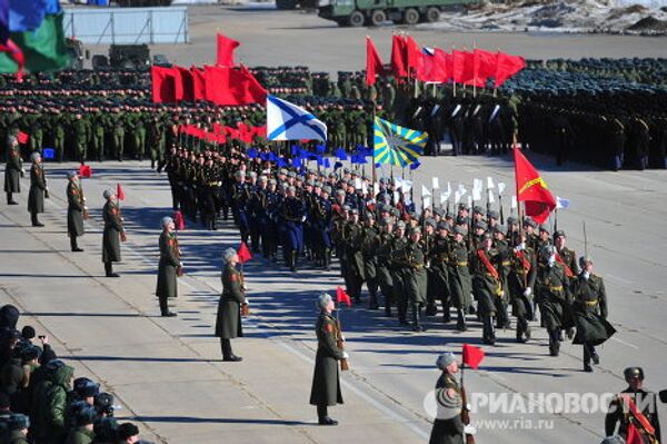 Ensayo del Desfile de la Victoria en las afueras de Moscú - Sputnik Mundo