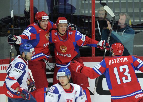 Selección de Rusia gana campeonato mundial de Hockey 2012  - Sputnik Mundo