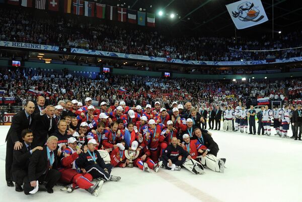 Selección de Rusia gana campeonato mundial de Hockey 2012  - Sputnik Mundo