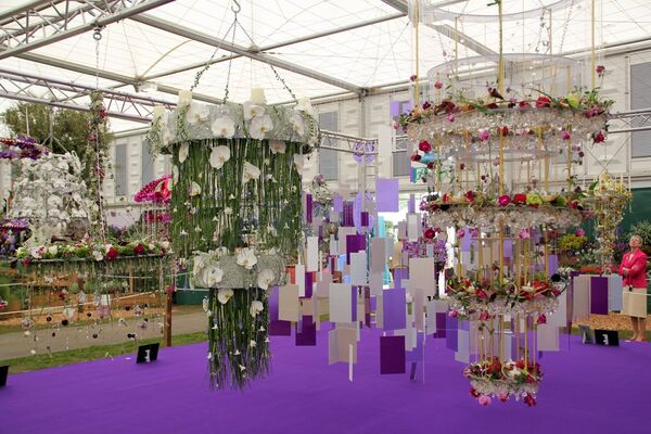 Festival de Flores de Chelsea dedicado al 60 aniversario de la entronización de la reina británica Isabel II - Sputnik Mundo