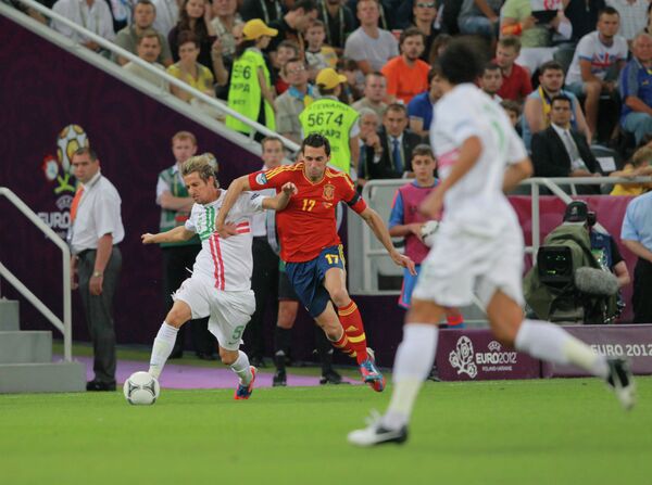 España avanza a la final de la Eurocopa-2012 España avanza a la final de la Eurocopa-2012 - Sputnik Mundo
