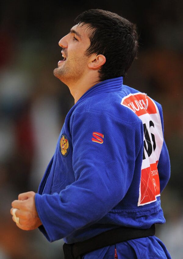 Judoca Taguir Jaibuláev, ganador del tercer oro olímpico de Rusia en Londres 2012 - Sputnik Mundo