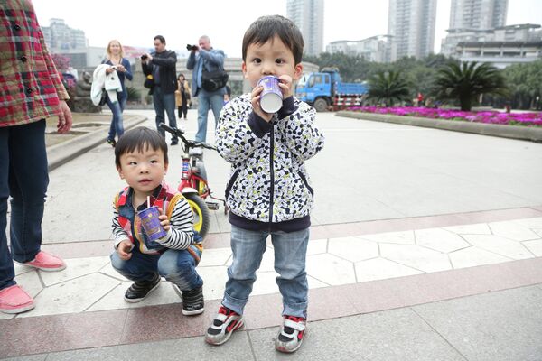 Niños en el zoológico de Chóngqing - Sputnik Mundo