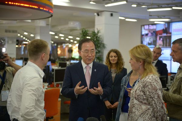La visita del Secretario General de la ONU a RIA Novosti - Sputnik Mundo