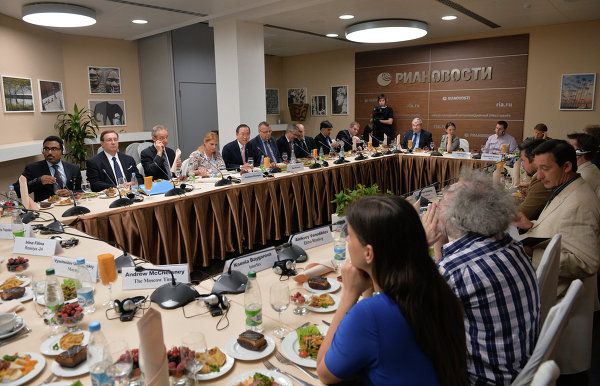 La visita del Secretario General de la ONU a RIA Novosti - Sputnik Mundo