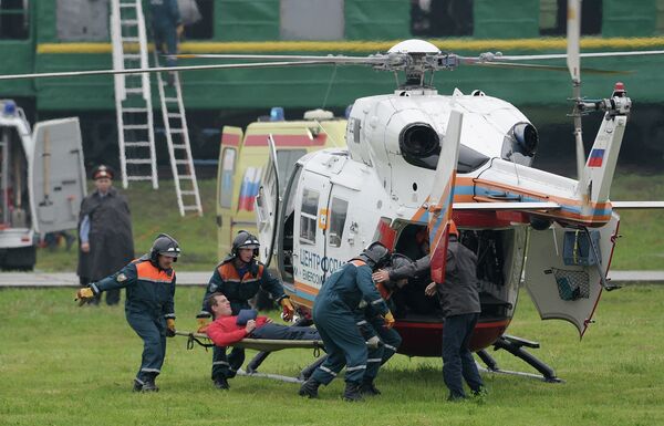 Simulacros públicos en el marco del salón Seguridad Integral 2013 - Sputnik Mundo